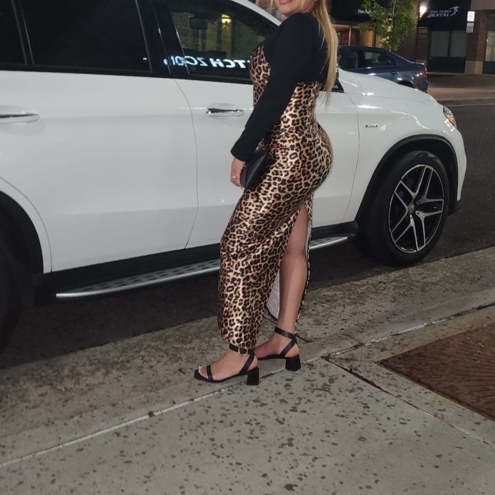 Leopard Print Maxi Dress by Popular 21 Size M